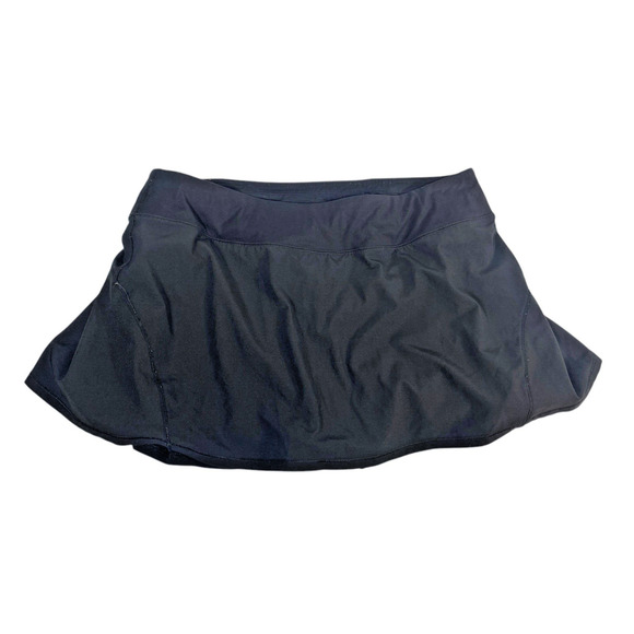 Crazy Yoga Skirt Skort Black Tennis Prep Built in Shorts Stretch Womens Large - Picture 1 of 9